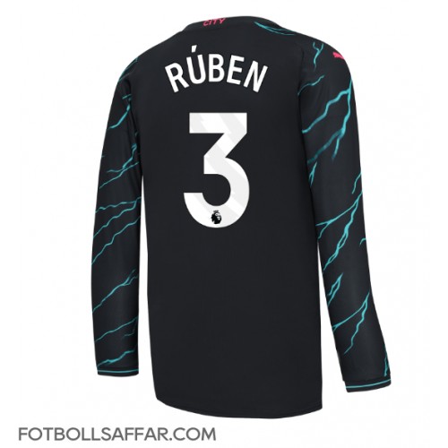 Manchester City Ruben Dias #3 Tredjeställ 2023-24 Långärmad